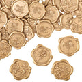 WSICSE Wax Seal Stickers, 60 Pack, Light Gold, 1.2Inch, 4 Styles - color: 4 Flower Styles- Light Gold
