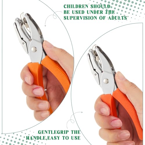 Zonon 3 Pcs Round Heart Star Orange Yellow Green Hole Punchers - color: Orange Yellow Green, style: Round Heart Star