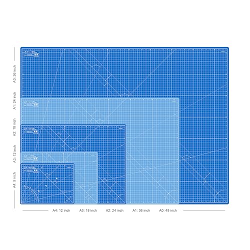 Elan Cutting Mat A4 Blue, Self Healing Cutting Mat 9x12 Inch, 5-Ply Craft Board Blue, Hobby Board for Crafts 9x12 Inch - style: 12 x 9"