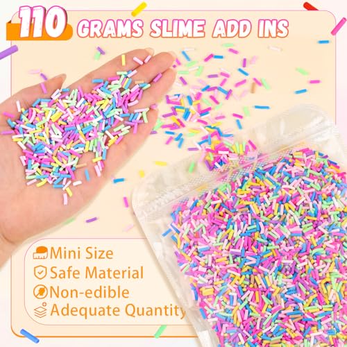 110g Non-edible Slime Mix Ins Slime Add Ins, Fake Sprinkles Slime Charms B - color: Muticolor