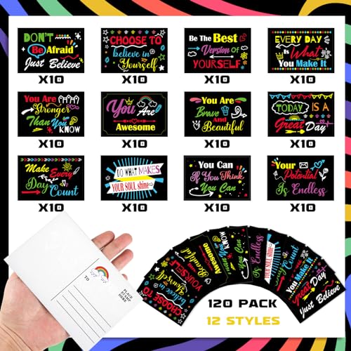 Kosiz 120pcs Inspirational Motivational Encouragement Appreciation Postcard - style: Inspirational