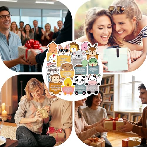 100 Pcs Motivational Animal Stickers for Kids, Encouragement Decals
