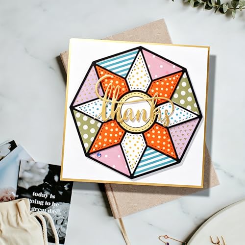 3D Backgrounds Frame Cutting Die for Scrapbooking, Metal Cuts Stencils & Crafting Die Cut New Cutting Dies DIY Album Card Making Decor Paper Craft (Metal Octagonal Frame 3.3 x 3.3 in) - color: Metal Octagonal Frame 3.3 x 3.3 in