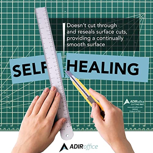 Adir Professional Self Reversible Healing Cutting Mat, 18 by 36-Inch, Green/Black - size: 36"L x 18"W