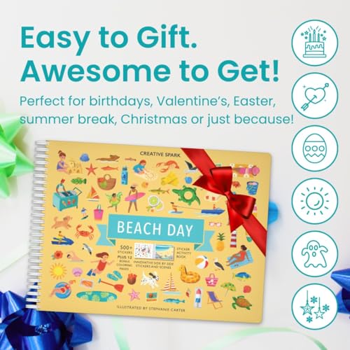 Cupkin Beach Day Coloring & Sticker Activity Book | 500+ Stickers - color: Beach Day