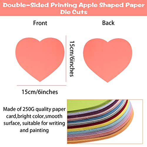 144 Pieces Heart Cutouts Paper Hearts 6 Inches Heart Shaped Cards Large Heart Shapes Paper Shape Die cuts for Valentines Day Craft, Love and Peace School Craft Projects - style: Heart