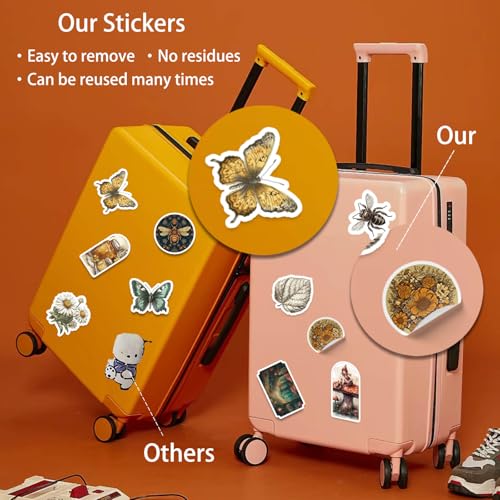 100 Pcs Vintage Insects Botany Forest Theme Vinyl Stickers - style: Butterfly-1