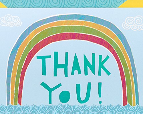 Papyrus Thank You Cards with Envelopes, Rainbow (12-Count) - color: Rainbow