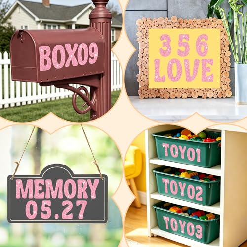Bulletin Board Letters 129 PCS Glitter Letter Stickers Large 4 Inch, Pink - color: Pink, size: 4 Inch