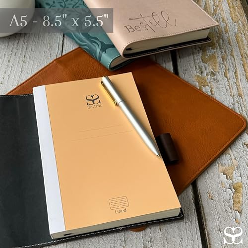 SETTINI® Refill Inserts for A5 Refillable Journal 192 Pages, Lined - color: Lined