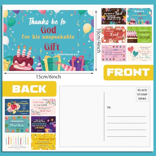 Kosiz 120 Pcs Christian Birthday Cards Bulk 4 x 6 Inch - style: Christian Birthday