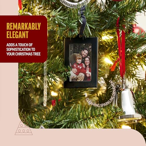Klikel Hanging Picture Frame Ornaments - Set of 8 2x3 Black Hanging Photo Frame - color: Black