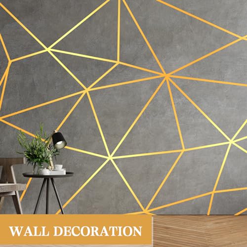 Zonon 3 Rolls 0.2" 0.4" 0.6" Gold Washi Tape 54.7 Yard Solid Foil Self Adhesive Polyester Film Metallic Tape for Detailing Graphic Arts for Crafts Walls Cars and Boats Trim(0.6'') - size: 0.6''