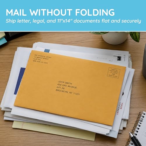 Blue Summit Supplies 100 11.5" x 14.5" Kraft Clasp Envelopes, Gummed Seal - color: Brown, size: 11.5 x 14.5