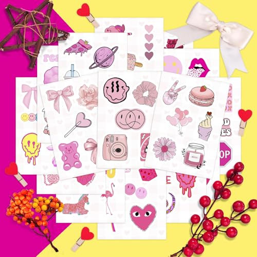 100Pcs Preppy Stickers for Water Bottle and Laptop - Preppy Party Favors & Decorations, Waterproof Vinyl Decals, Fashion and Fun Stickers, Gifts for Women & Men - color: Preppy Stickers