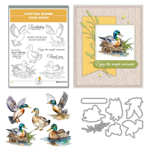 Clear Stamps and Metal Cutting Dies Set for Card Making Scrapbooking, DIY Craft Stamps and Dies Kit for Journaling, Albums, Greeting Cards, Holiday Cards, Birthday, Christmas (YX2030) - color: YX2030