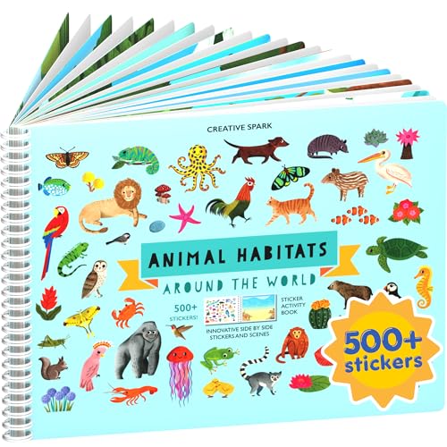 Cupkin Animal Habitats Coloring & Sticker Activity Book | 500+ Stickers - color: Animal Habitats