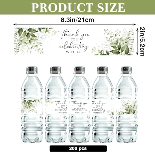 200 Pcs Wedding Water Bottle Labels for Wedding Bridal Shower Baby Shower - color: 200 Pcs Wedding
