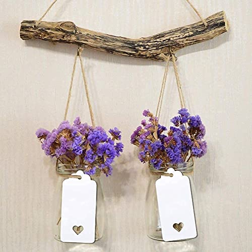 G2PLUS Gift Tags with String, 100PCS Hollow Heart Hang Tag, 3.7x1.8 in - style: Hollow Heart White