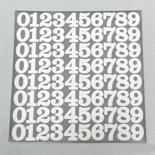 800 Pcs 1 Inch Number Stickers,10 Sheets Vinyl Waterproof Mailbox Numbers,Self-Adhesive 0-9 Number Labels for Office,Classroom,Storage Boxes,Organizers (White, 1 Inch) - color: White, size: 1 Inch