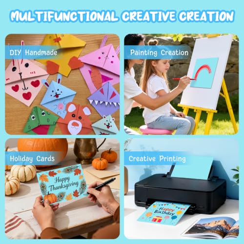 40 Sheets Blue Cardstock Paper 8.5 x 11, Light Blue Card Stock Paper | Thick Cardstock Printer Paper 8.5 x 11, 200 GSM Construction Paper 8 1/2 x 11 for DIY Cards, Invitations, Greeting Cards - color: Blue, size: 8.5x11 IN-40 Sheets