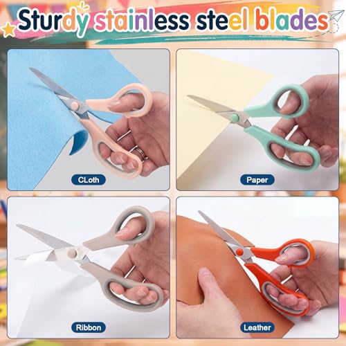 Chumia 36 Pack 8'' Scissors Bulk Multipurpose for Office Home, Morandi