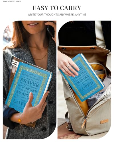 JOHSBYD Journal for Women - A5 Lined Hardcover Notebook | and Diary for Teen Girls, 200 Pages 100GSM Bleedproof Paper, Inspirational Back to School College Supplies(Light Blue) - color: Light Blue