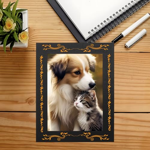 Wuyituart 15 Pcs 7x9in Black Photo Mats for 5x7 Photos Bevel Cut Frame Mats - color: Black