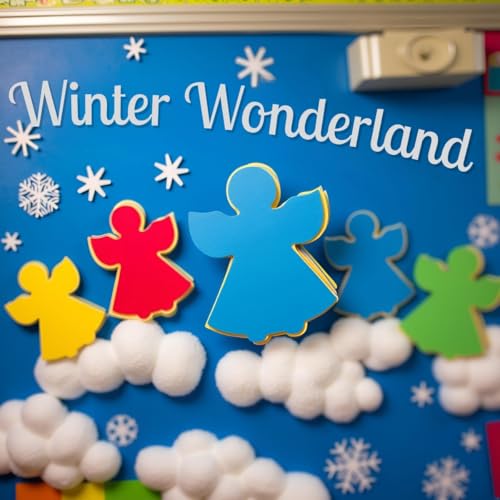 SHAPES ETC. 5.5" x 5.5" Angel Creative Cut-Outs, Multicolor, 31-Count - color: Assorted Angels