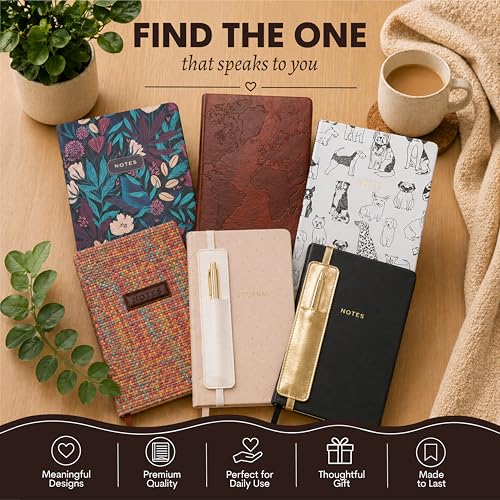 WORLD TRAVELER Eccolo A5 Lined Journal 256 Ivory Pages Lay Flat 6x8 - color: World Map