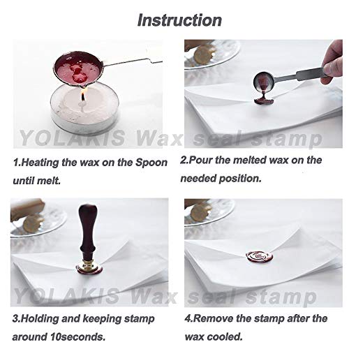 YOLAKIS Initial J Wax Seal Stamp Olive Alphabet J Sealing Stamp and Eucalyptus Wax Stamp Brass Head Decorate Christmas Cards Envelope Gift Wrap Wedding Theme Party Invitation (J) - color: YOLET-J