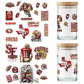 4 Sheet UV DTF Cup Wraps for 16 Oz Glass Cups American Football (07) - style: ER1