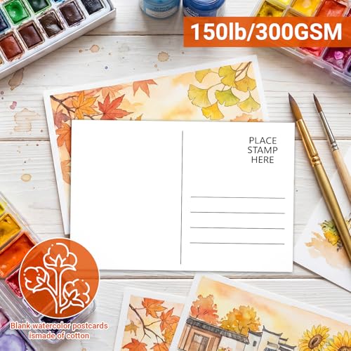 Blank Postcards, 4x6, 300GSM Thick Heavyweight Cardstock, for DIY Art, Invitations, Thank You Notes and Mailing, 100 Pack (100)