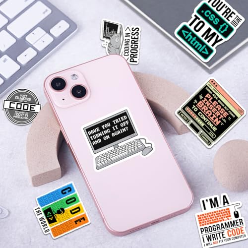 (12pcs-3in) Programmer Coder Sticker Funny Stickers Developer Humor Gifts - color: Developers Programmers 1