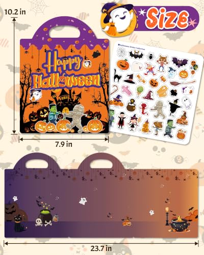 Benresive Reusable Sticker Book for Toddlers, Travel Stickers for Kids - style: Halloween