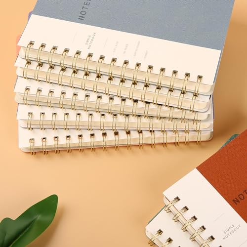 Spiral Notebook-6.10" x 8.19" College Ruled Journal with Inner Pockets and 160 Pages,PU Leather Cover Business Journal, Twin-Wire Binding Notebook Perfect for Office & Home School Supplies - color: 005-Violet-1pack, size: A5-160 pages