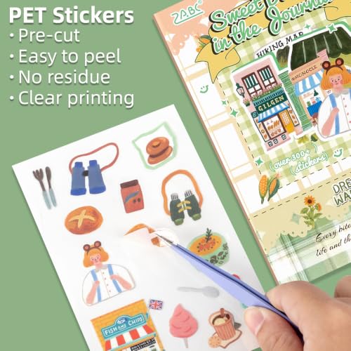 Uideyvi Dream Journey Series Sticker Scrapbooking Supplies for Junk Journal, 20 Sheets PET Stickers - Vintage Journaling Stickers - color: Dream Journey