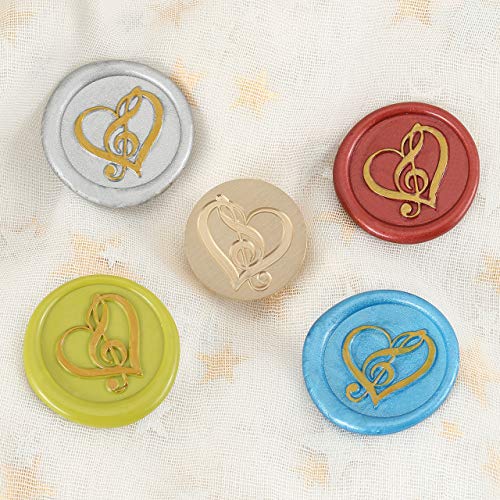 Yoption Music Heart Wax Seal Stamp for Envelope and Invitation Seals - color: Love Note