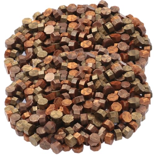 Bronze Gold Wax Seal Beads, 300Pcs Copper Mix Sealing Wax Beads for Wax Seal Stamp, Antique Gold Wax Seal Beads Set with 3 Colors Perfect for Gift Sealing, Letter Wax Sealing (Copper Mix) - color: Copper Mix