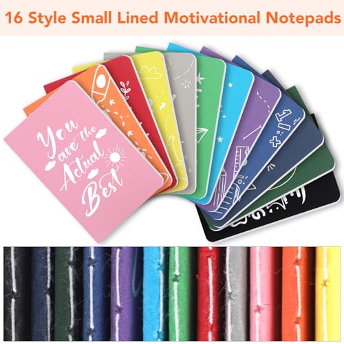 BESARME 60 PCS Mini Notebooks Bulk, A6 Pocket Notebook, Blank Pages - color: Colorful Inspirational
