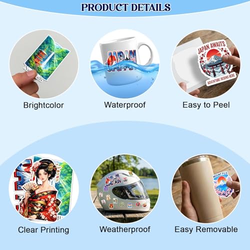 100 PCS Japan Travel Stickers Pack Japanese Fuji Tokyo Osaka Food - color: Japan Travel