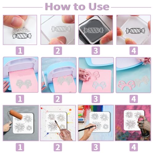 3 Set Happy Birthday Clear Stamps Cut Dies Painting Stencils Set - style: Happy Birthday