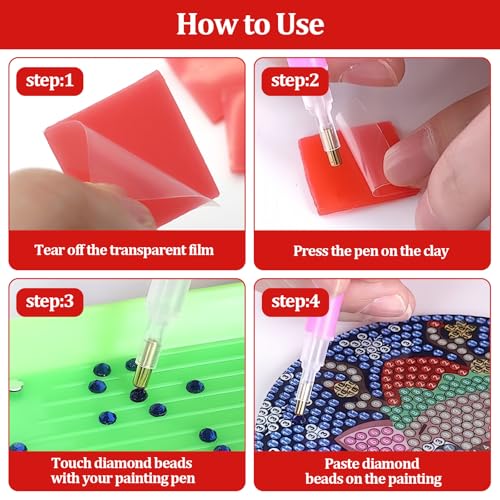 Painting Glue Clay Wax,100 Pieces Diamond Glue Clay,DIY Diamond Embroidery Wax for DIY Diamonds Art Painting
