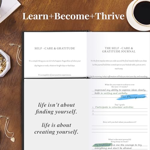 5 MINUTES A DAY Self-Care Journal, Wellness & Daily Reflection Notebook – Mental Health & Anxiety Journal for Women & Men – Self Care Planner, ADHD Planner with Mood Tracker – A5 Size (Black) - color: Black
