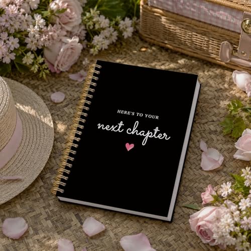 VONTP Black New Chapter Spiral Notebook Journal, 5.5x8.3 Inch - color: 001-A-Black