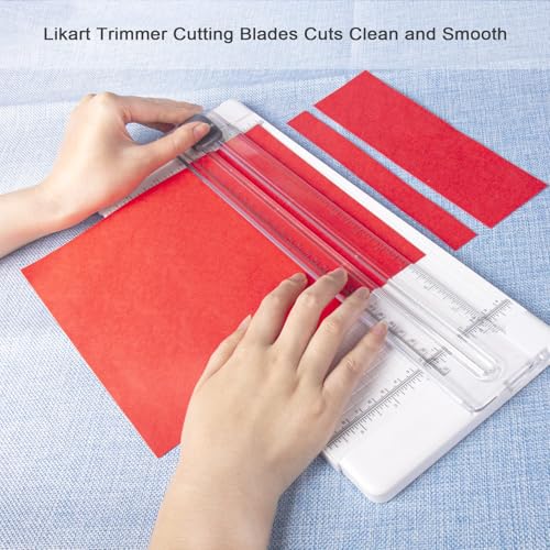 8 Pack Portable Trimmer Cutting Blades,for Cricut Paper Cutter/Roll Holder | Likart Paper Trimmer Replacement Blade,Compatible for Cricut Paper Cutter/Cricut Roll Holder,6 Cutting Blades&2 Scoring Blade - color: White+Black