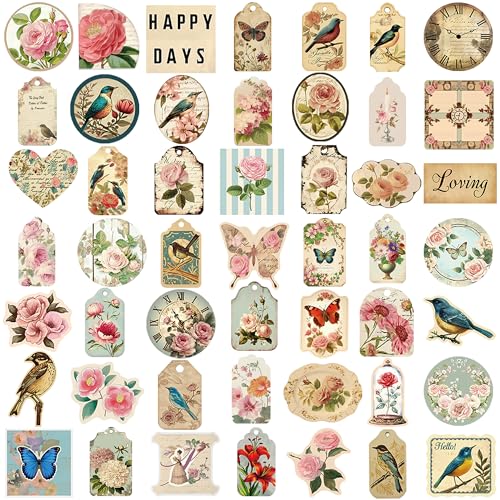 Vintage Time Stickers 50Pcs for Water Bottles, Gifts for Adults - style: Retro times