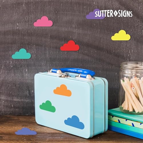 Paper Cloud Cutouts 108pcs Cut Out Shapes for Bulletin Board, Classroom, - color: Cloud