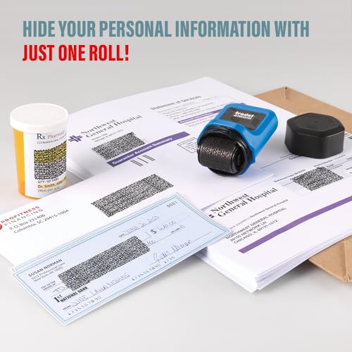 Trodat ID Protector Identity Theft Roller Stamp – incl. 3 Bonus Refill Inks