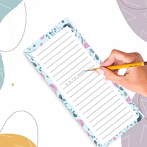 Joyberg Magnetic Notepads for Refrigerator - Flower Design, 50 Sheets Per Pad, 4 Pack Memo Pads for Grocery Lists and To-Dos - size: X86